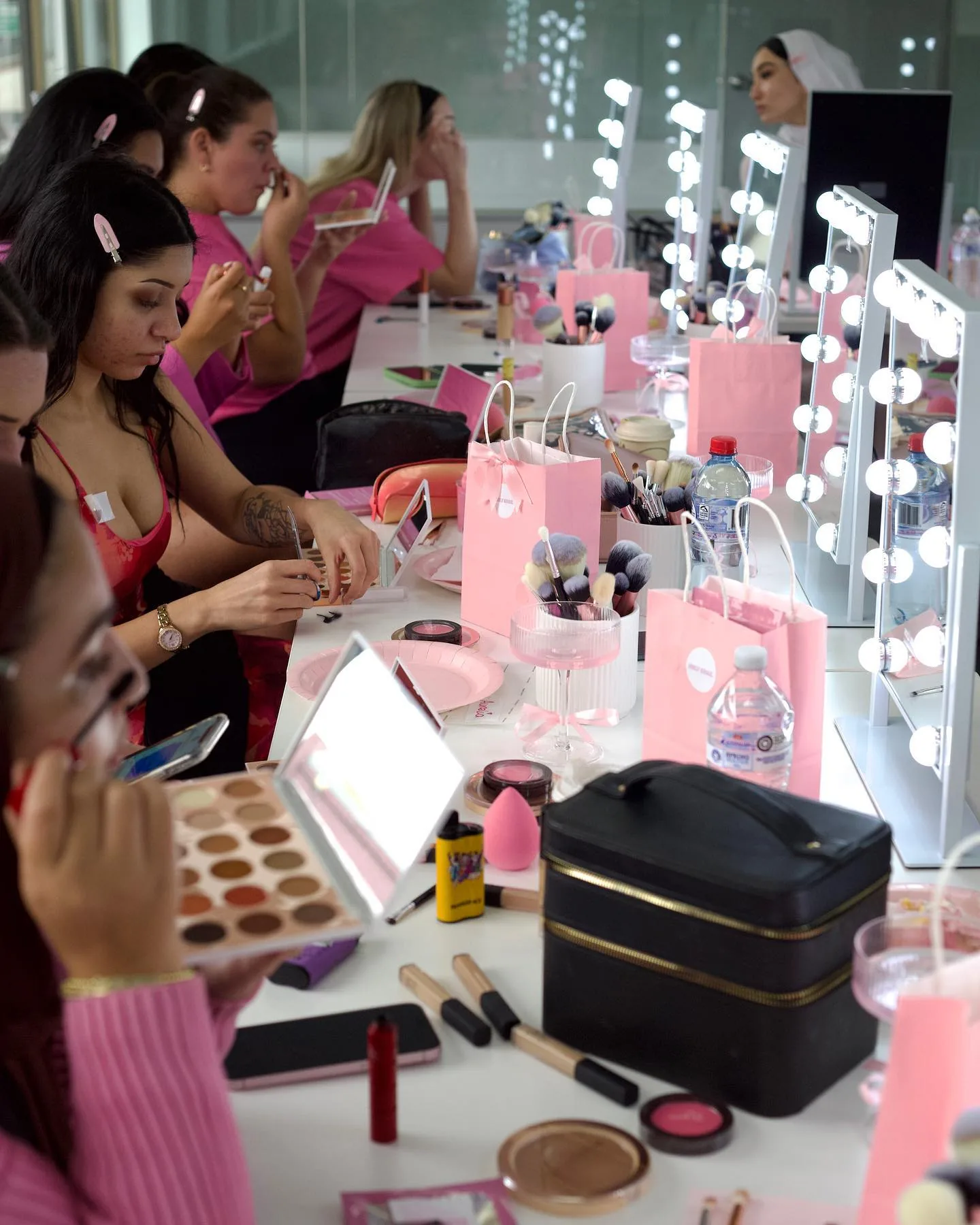 Glam & Sip group makeup event